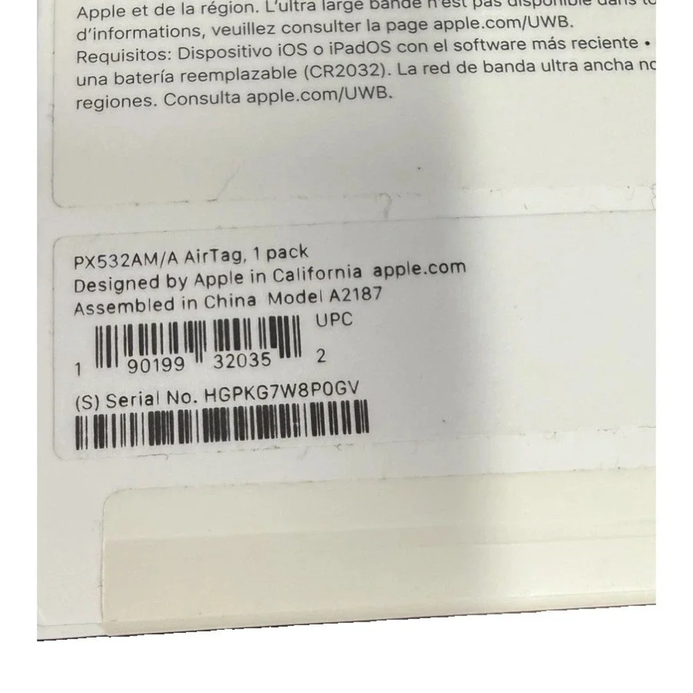 Apple Air Tag Brand New Factory Sealed Pack A2187